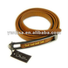 Plain Real Leather Belt With Small Alloy Buckle